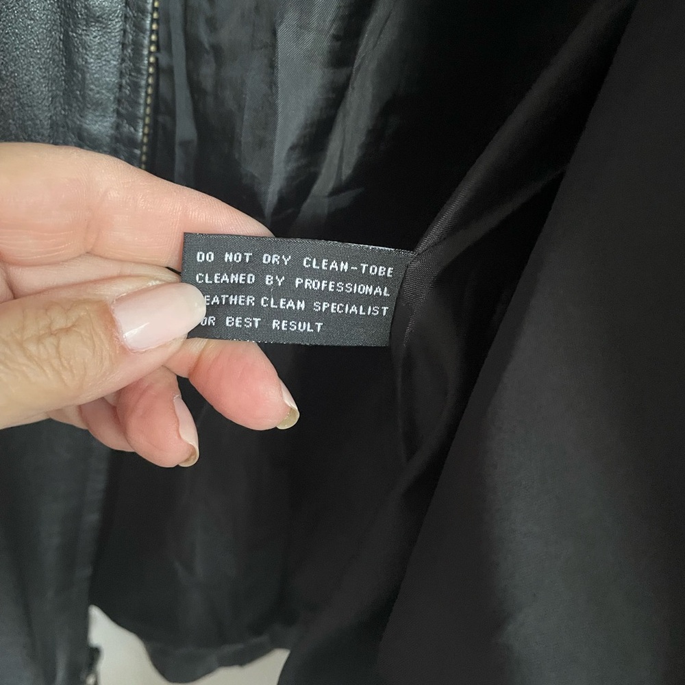 Fashion Element Black Leather Jacket very good condition size 2X - Picture 8 of 11